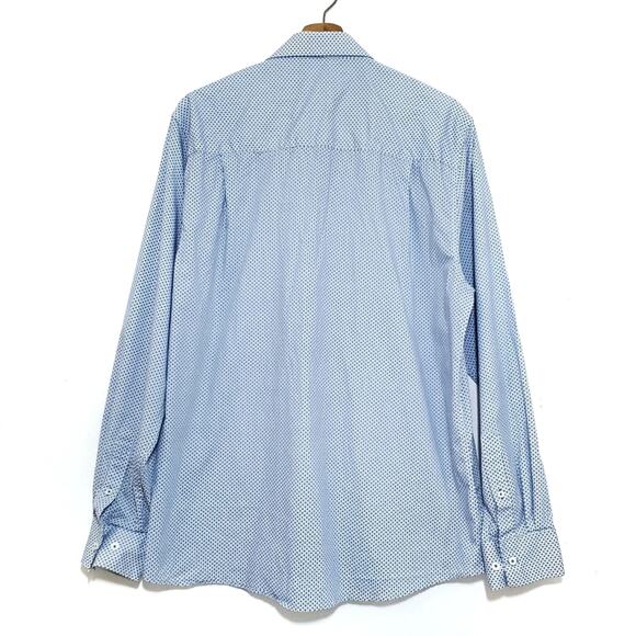 Nick Graham | Stretch Modern Fit Floral Polka-dot Button Up Shirt - Picture 3 of 7